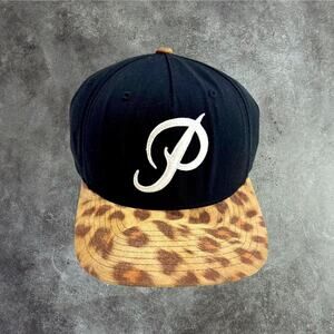 Primitive x Starter black and leopard print snapback cap.